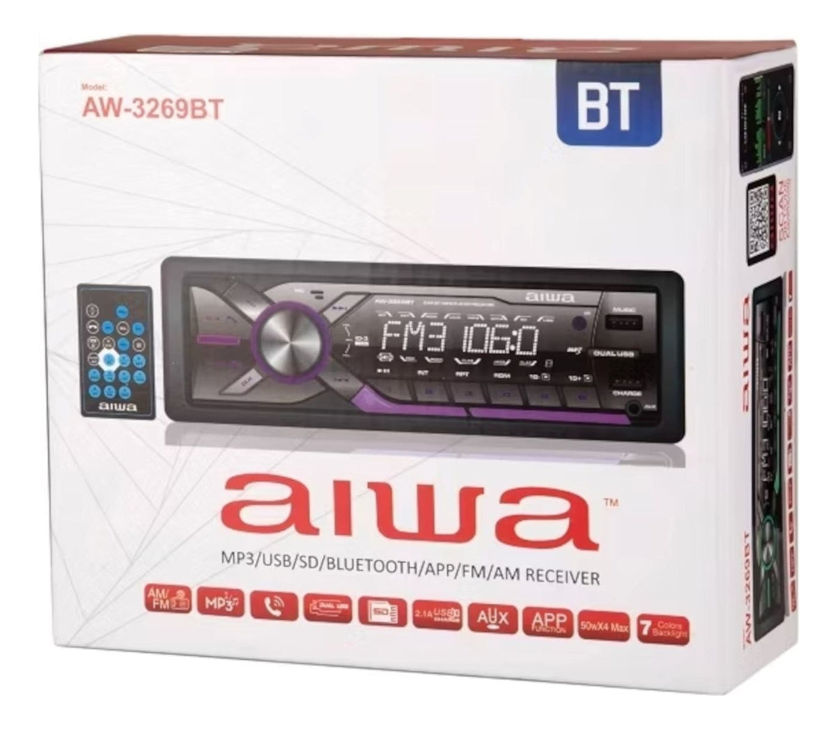 Aiwa Aw-3269bt Autoestéreo Negro 20w De Fm