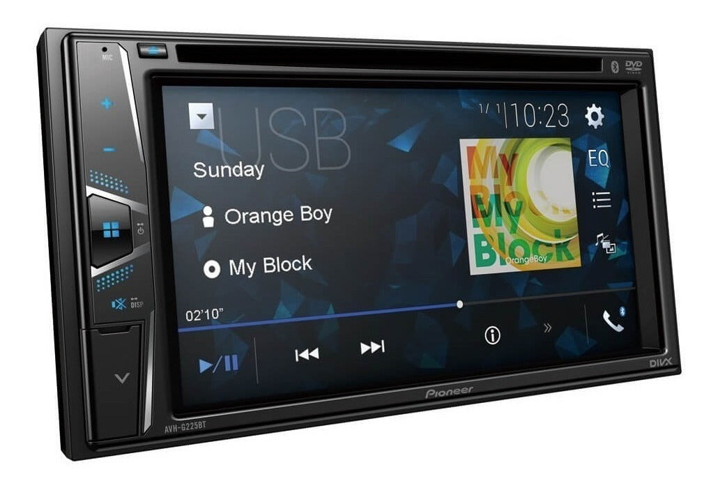 Autoestereo Pionner Receptor Con Dvd Multimedia Con Pantalla Táctil Wvga De 6.2 Pulgadas, Color Negro, Modelo Avh-g225bt