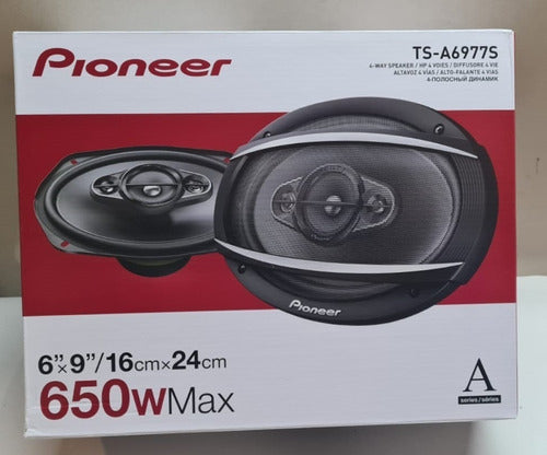 Parlantes Auto Pioneer 6x9 6977 4 Vias 650w Reemplaza 6970 Color Negro