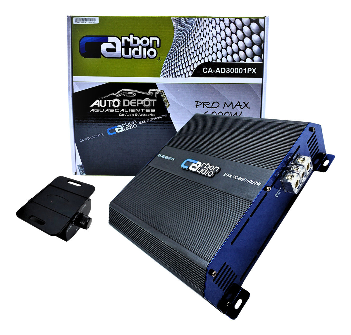 Amplificador Carbon Audio 1 Canal Clase D 3000w Rms Nano Color Negro