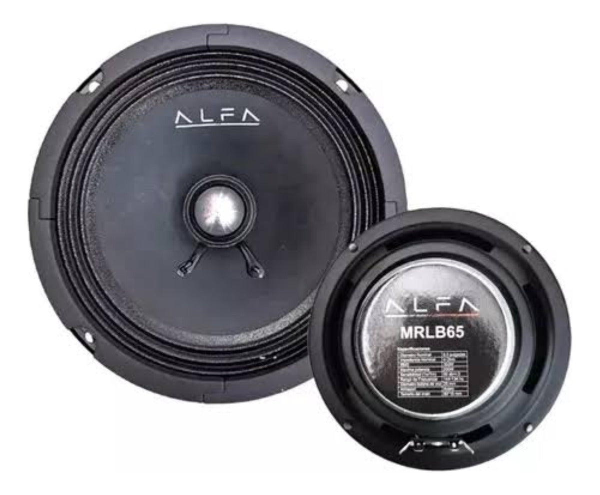 Par Medio Rango 6.5 Pulgadas Alfa Mrlb65 100w 4 Ohms