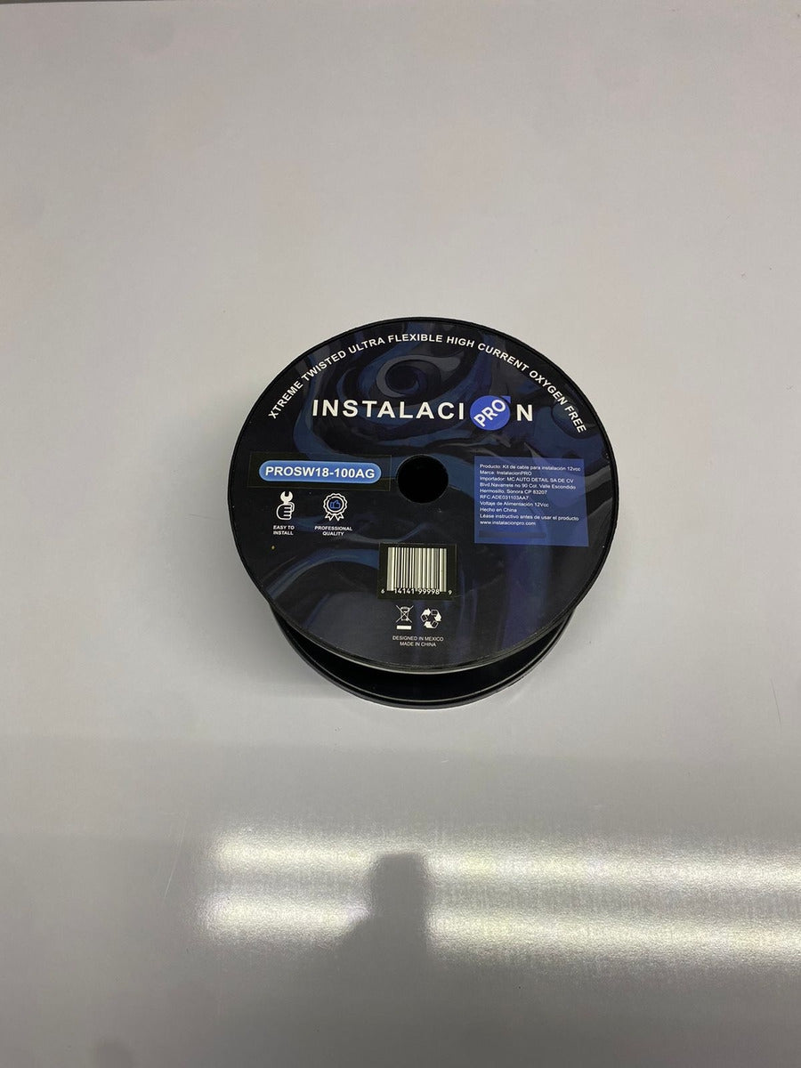 Prosw18-100ag Cable Bocina 18ga Aleacion 100mts Azul/gris