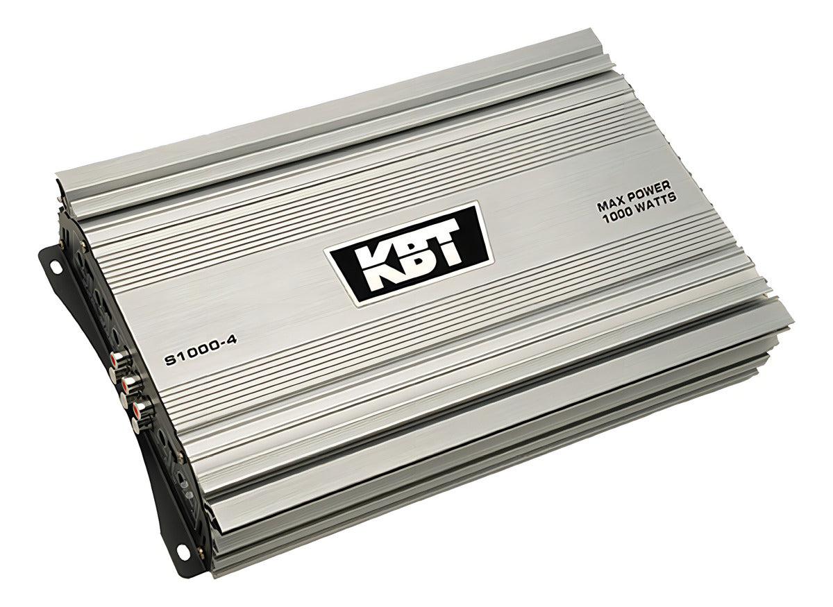 Amplificador Para Carro/camioneta Kbt Electronics Soldier S1000-4 Clase Ab Con 4 Canales Y 1kw Plateado