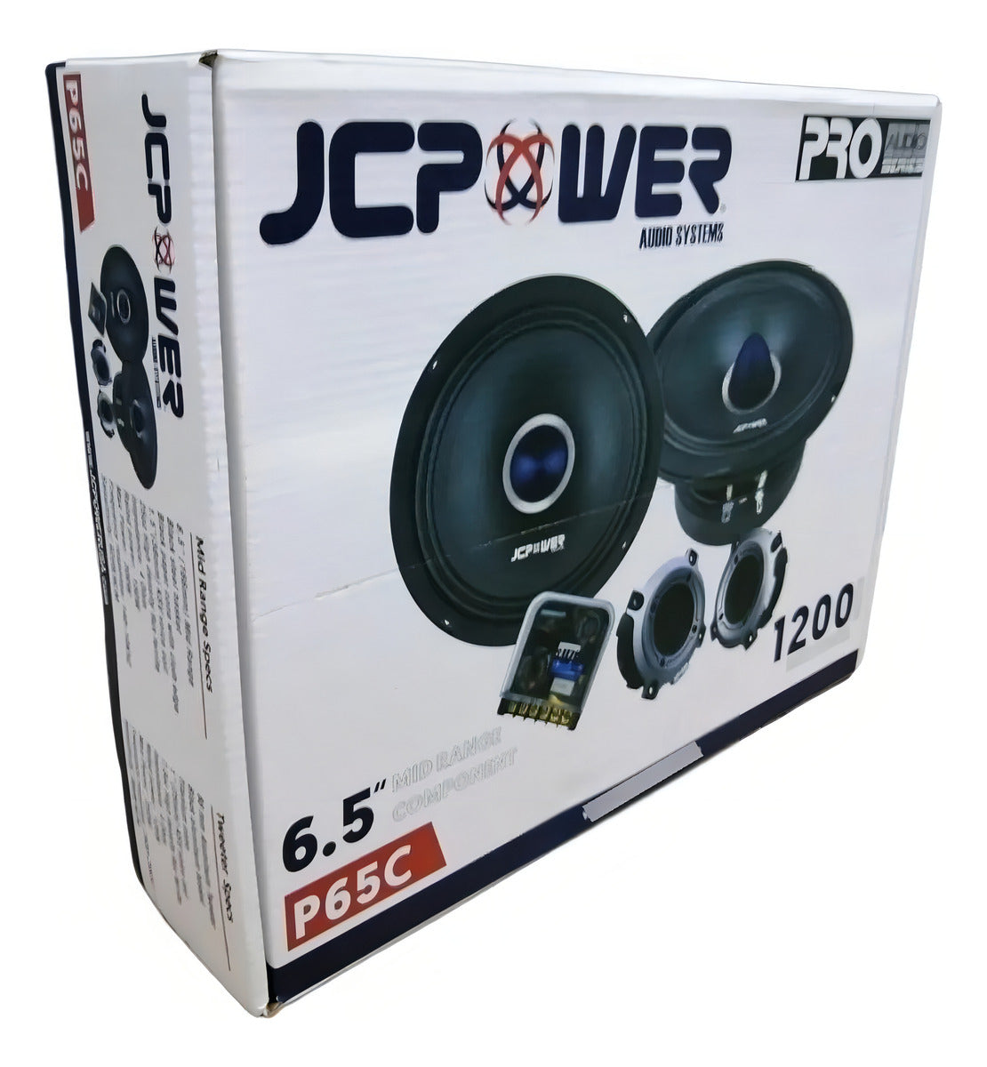 Set De Medios Rangos Jc Power P65c 6.5 Open Show 1200w Max Color Negro