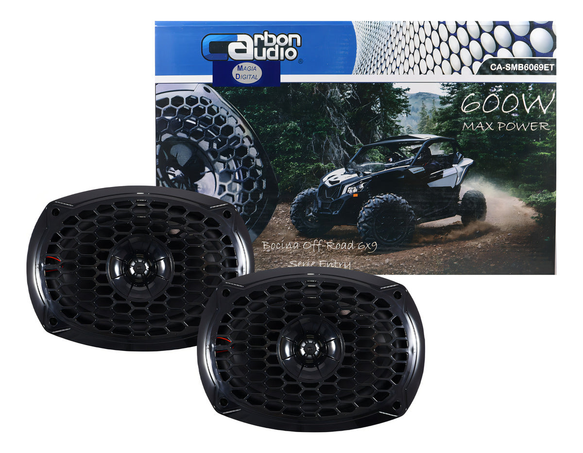 Bocina Carbón Audio 6x9 Serie Entry Off-road 600w Max Power Color Negra