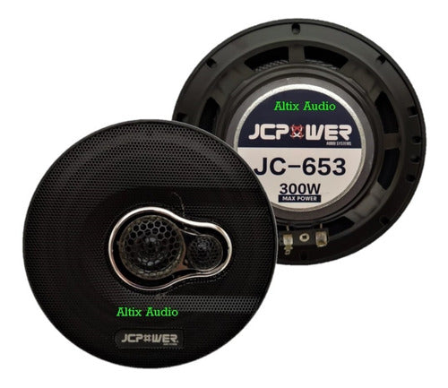 Bocinas Jc Power 6.5 Jc-653 300w Max / 150w Rms Color Negro