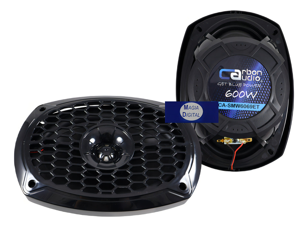 Bocina Carbón Audio 6x9 Serie Entry Off-road 600w Max Power Color Negra
