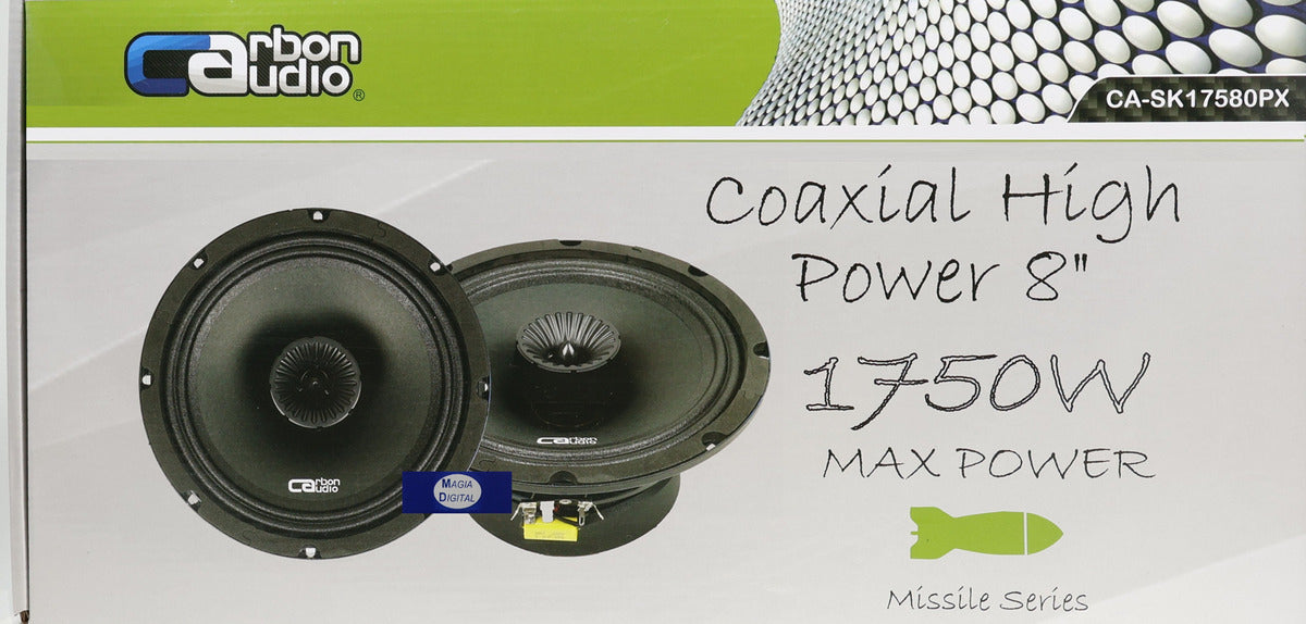 Medio Rango 8puLG Carbon Audio Ca-sk17580pxpx Open Show 2pz Color Negro