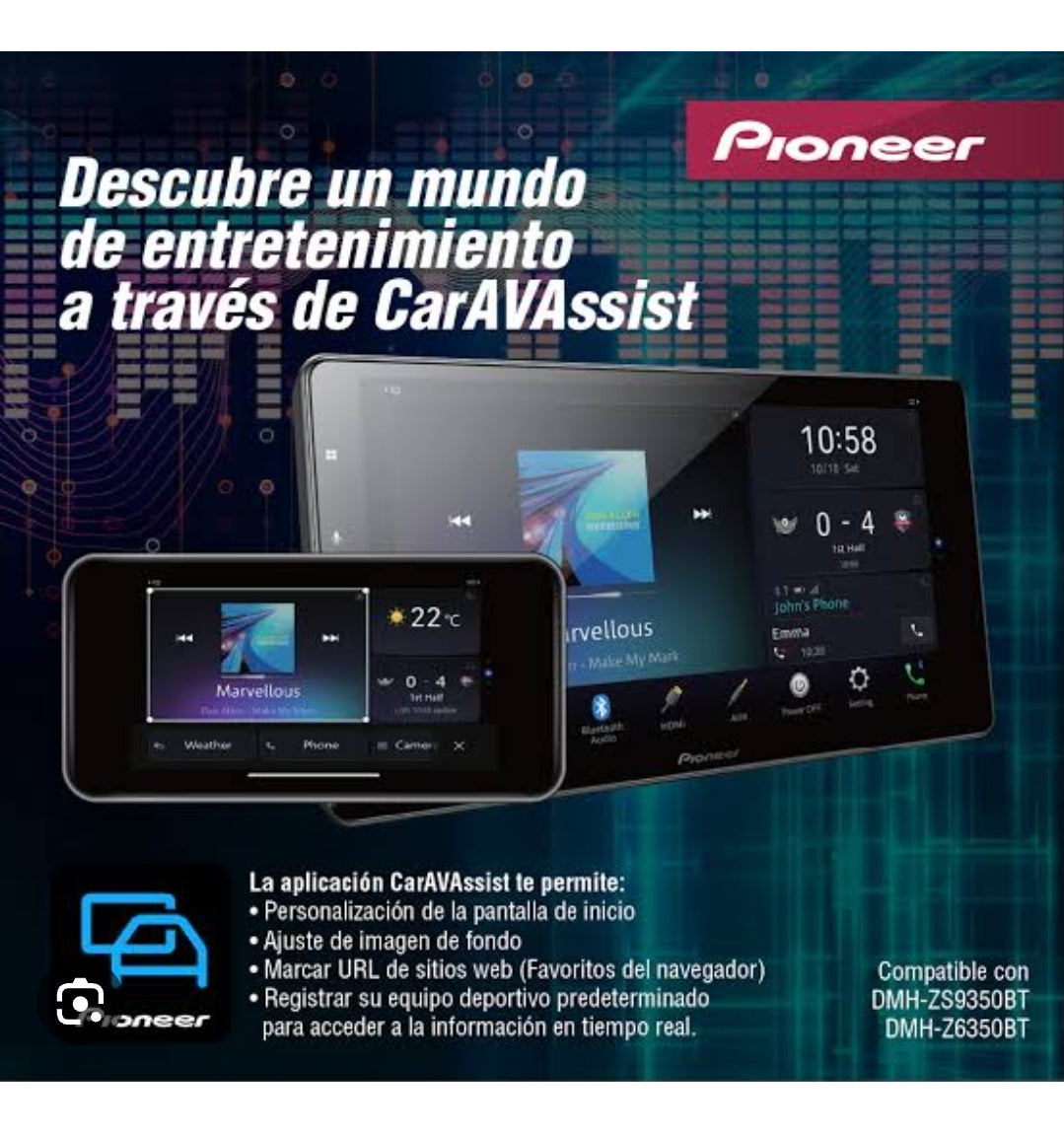Autoestereo De Pantalla Pioneer Dmh-z6350bt Apple Carplay