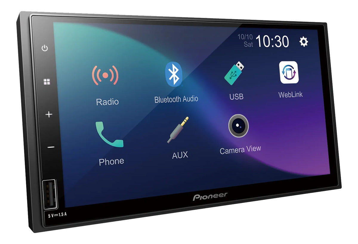 Pantalla Pioneer Dmh-a375bt 7 Weblink Doble Camara Negro