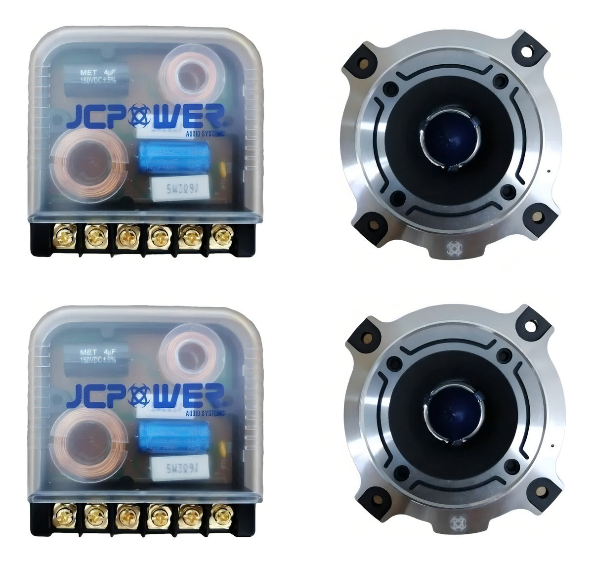 Set De Medios Rangos Jc Power P65c 6.5 Open Show 1200w Max Color Negro