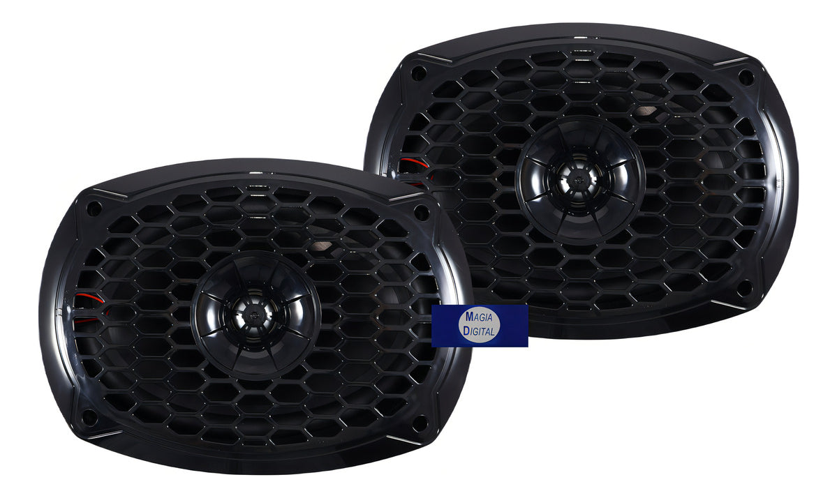 Bocina Carbón Audio 6x9 Serie Entry Off-road 600w Max Power Color Negra