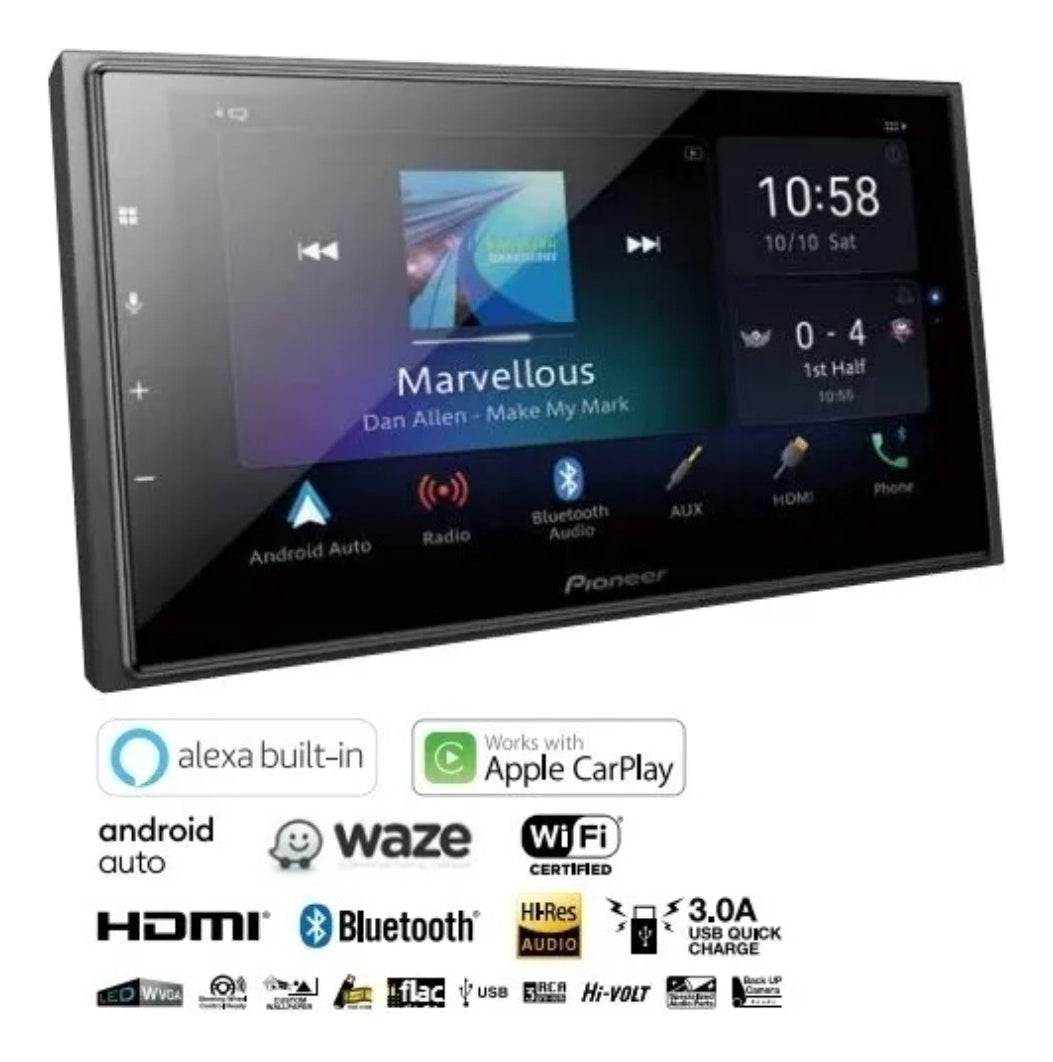 Autoestereo De Pantalla Pioneer Dmh-z6350bt Apple Carplay