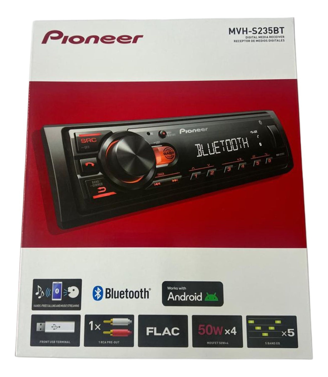 Autoestereo Pioneer Mvhs235bt Fm/usb/bt/aux 1din 50wx4