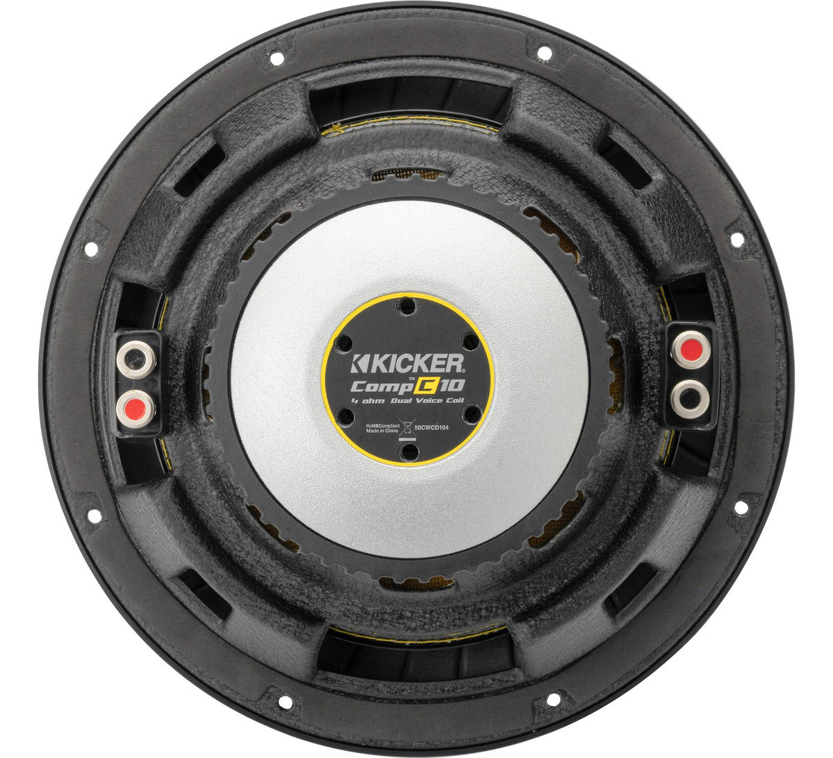 Subwoofer Kicker 50cwcd104 10 Pulgadas 500w Máx 250w Rms Dvc Color Negro