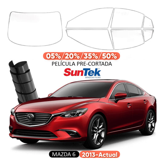 Kit Pre-cortado Polarizado Suntek Hp Mazda6  Dif Tonos 13-25