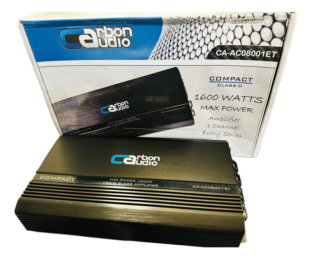 Amplificador Carbón Audio Compact 1 Canal 1600w Caac08001et
