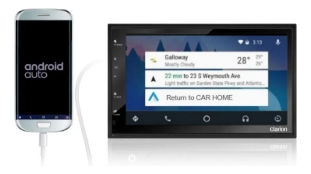 Pantalla 2 Din 6.8 PuLG. Clarion Con Carplay Bluetooth Fx450