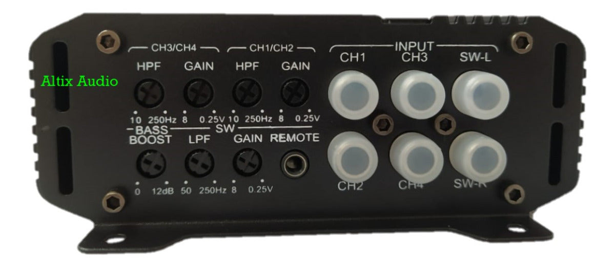 Amplificador Carbón Audio 5 Canales Ca-ac50005et 3000w Max Color Negro