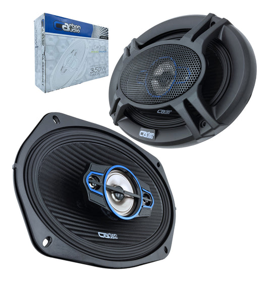 Par De Bocinas 6x9 Coaxial 350w Max Carbon Audio Cask03569et Color Negro