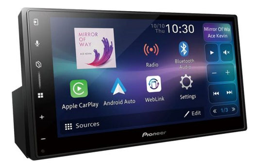 Radio Carro Pioneer Carplay Android Auto Weblink Dmh-a5650bt Color Negro