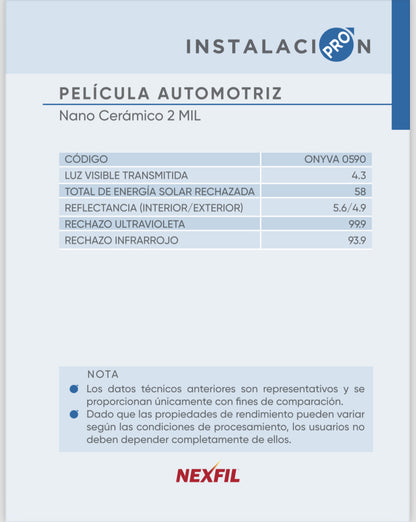 Catalogo Polarizado Nexfil Automotriz Residencial Seguridad