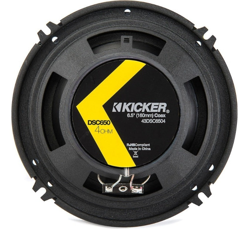 Set Bocinas Coaxiales Kicker Dsc6504 Dsc650 240w 6.5 2 Vias Color Negro