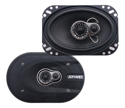 Bocinas Jc Power Jc-462 4x6 Pulgadas 3 Vias 250 Watts Max Color Negro
