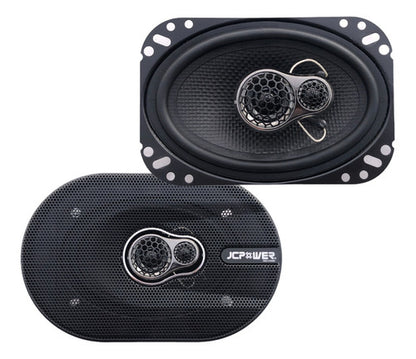 Bocinas Jc Power Jc-462 4x6 Pulgadas 3 Vias 250 Watts Max Color Negro