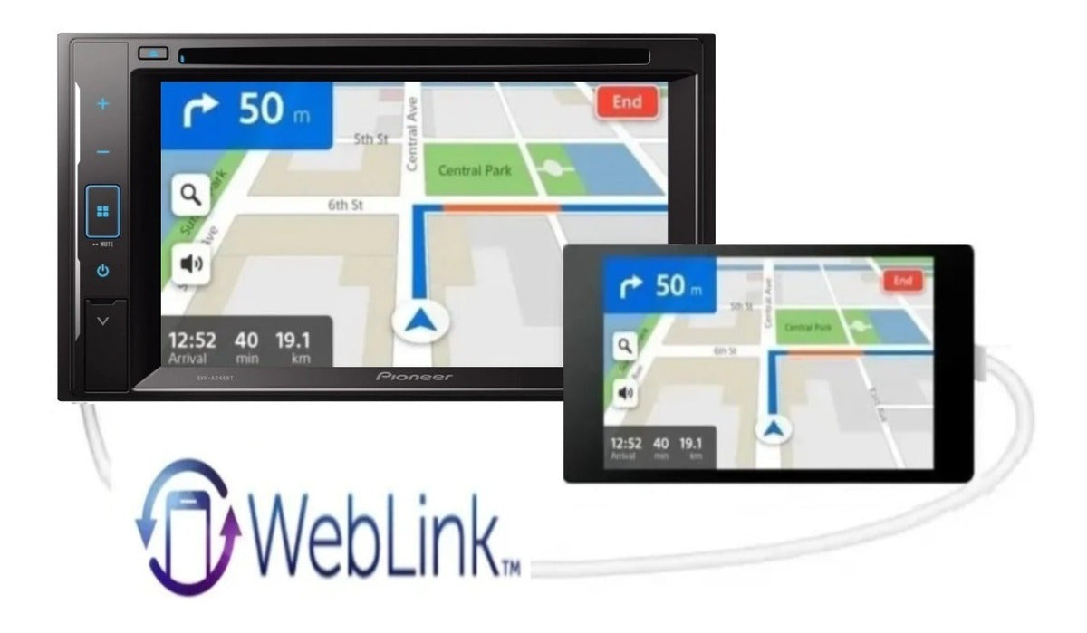 Estéreo Pantalla Pioneer Avh-a245bt Weblink Dvd Cd Bt Usb