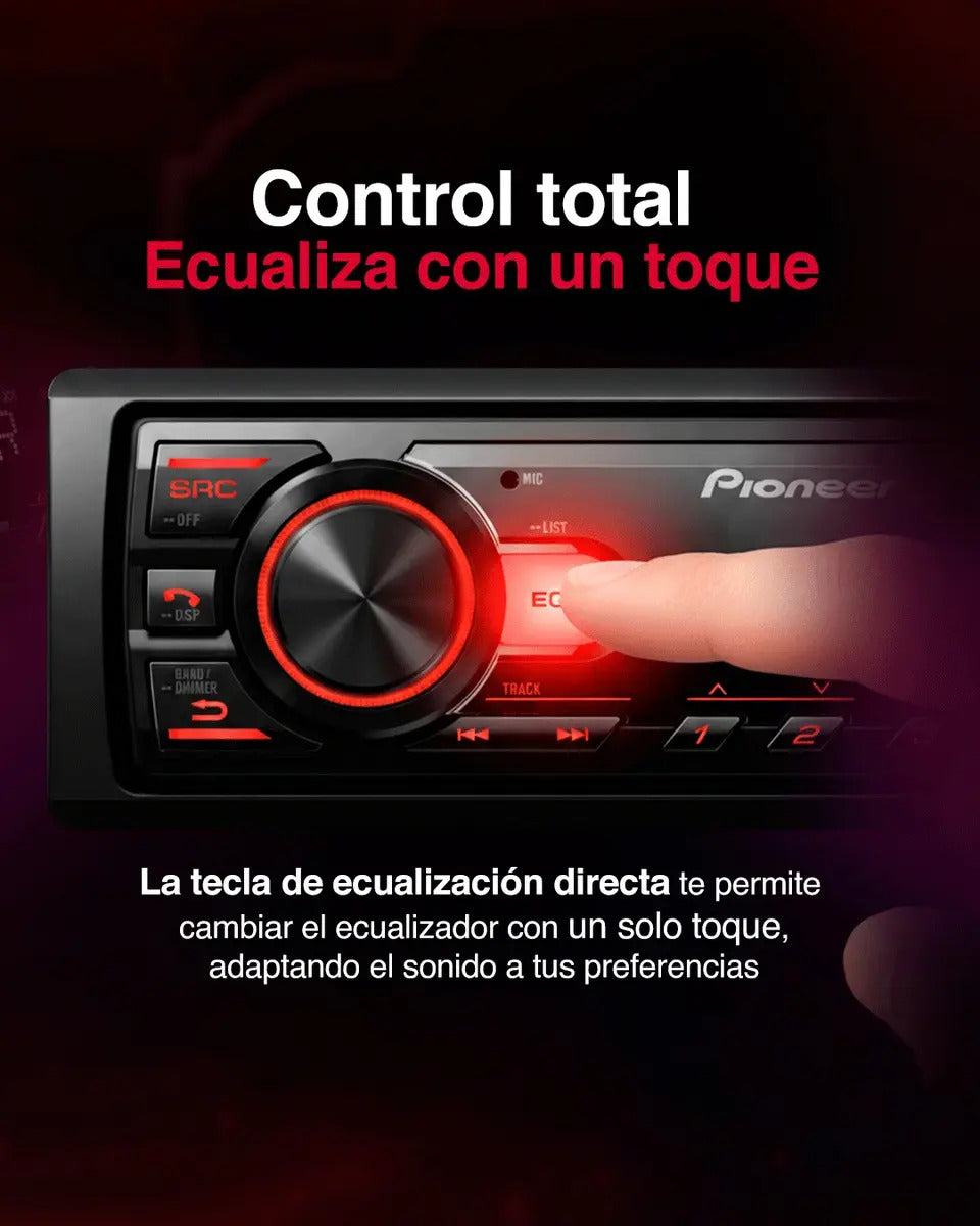 Pioneer Mvh-s145bt 1 Din Bt Usb 50wx4 Display Va Lcd