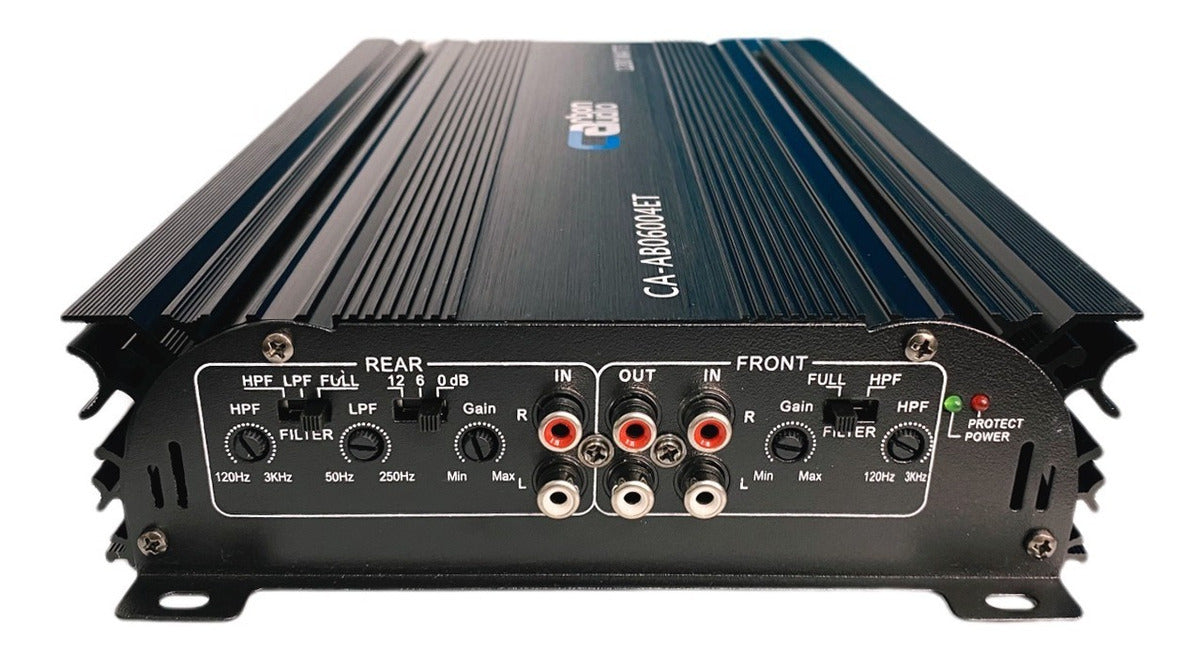 Carbon Audio Amplificador Para Auto/camioneta Entry Ca-ab6004et Clase Ab Con 4 Canales Y 1200w Negro