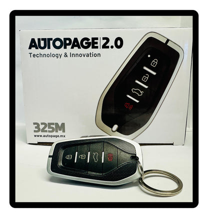 Alarma Automotriz Autopage 325m Con 2controles Sirena Sensor