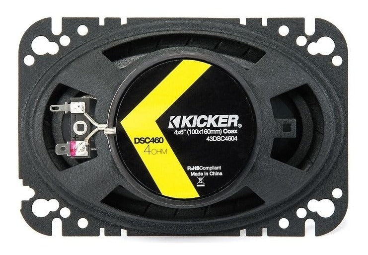 Bocinas Kicker Dsc460 43dsc4604 2v 4x6 Pulgadas 120w 30w Rms Color Negro