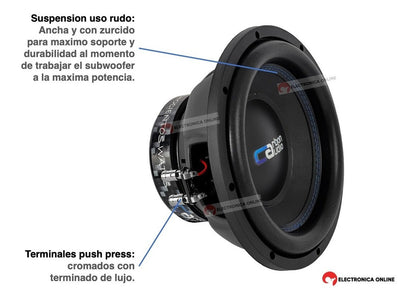 Subwoofer 10 Pulgadas Carbon Audio 800w Entry Doble Bobina Color Negro