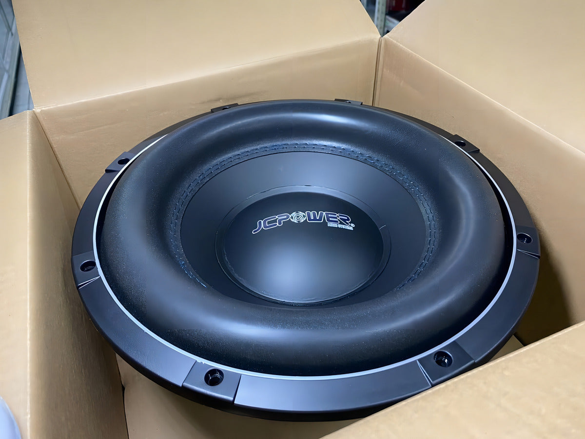Subwoofer De 12 PLG Jc Power Rs-12d4 Doble Bobina 600w Color Negro