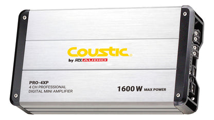 Amplificador De 4 Canales Clase D Coustic Pro-4xp 1600w Max Color Gris