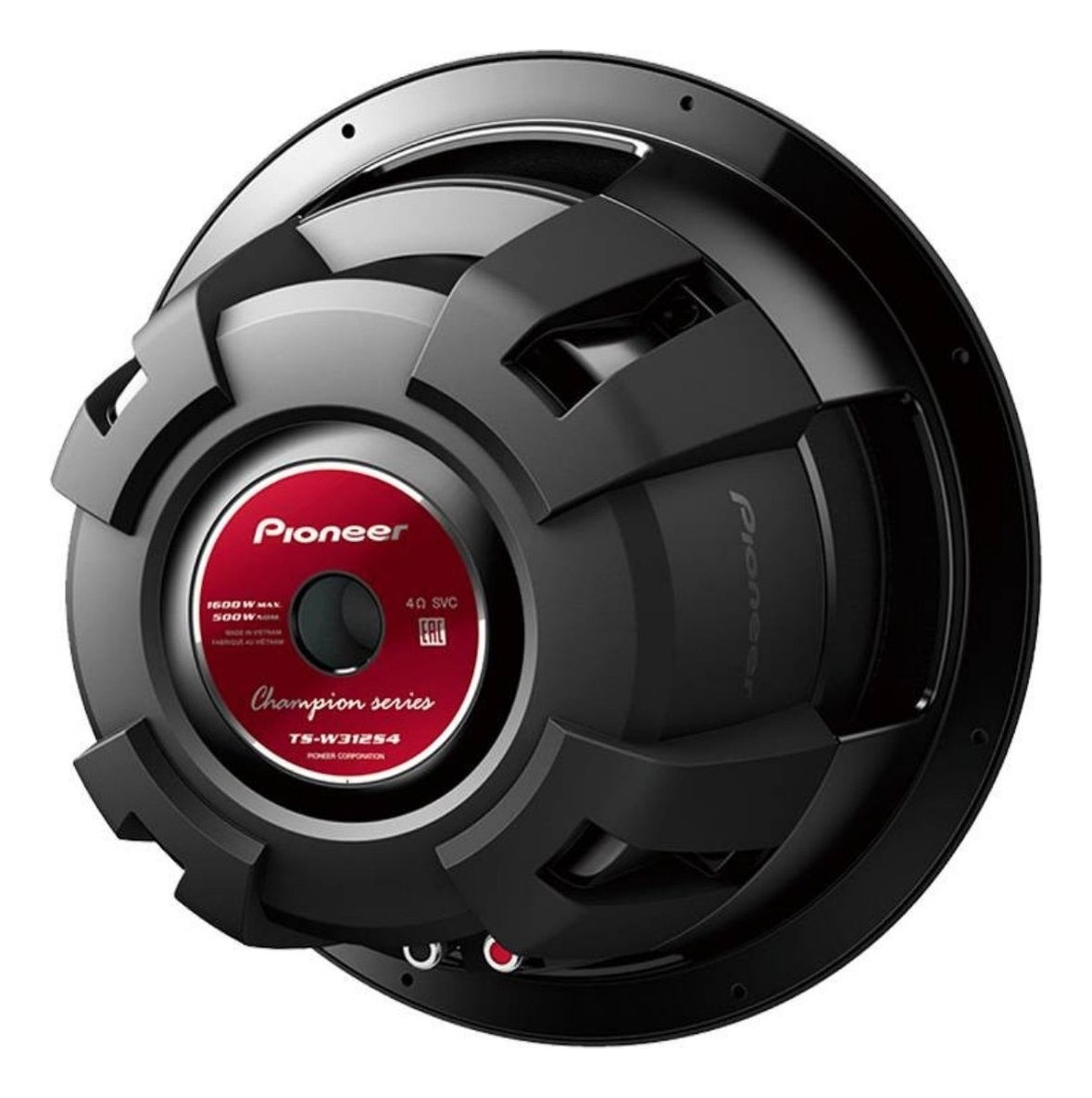 Subwoofer Pioneer Tsw312s4 De 12 Pulgadas, 1600 W, Grabación Automática De Sonido, Color Negro