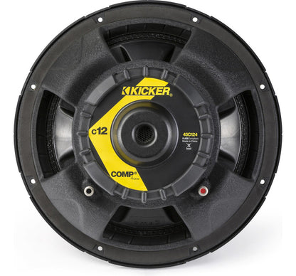 Subwoofer 12 PuLG Kicker 43c124 300w Max Bobina Sencilla Color Negro