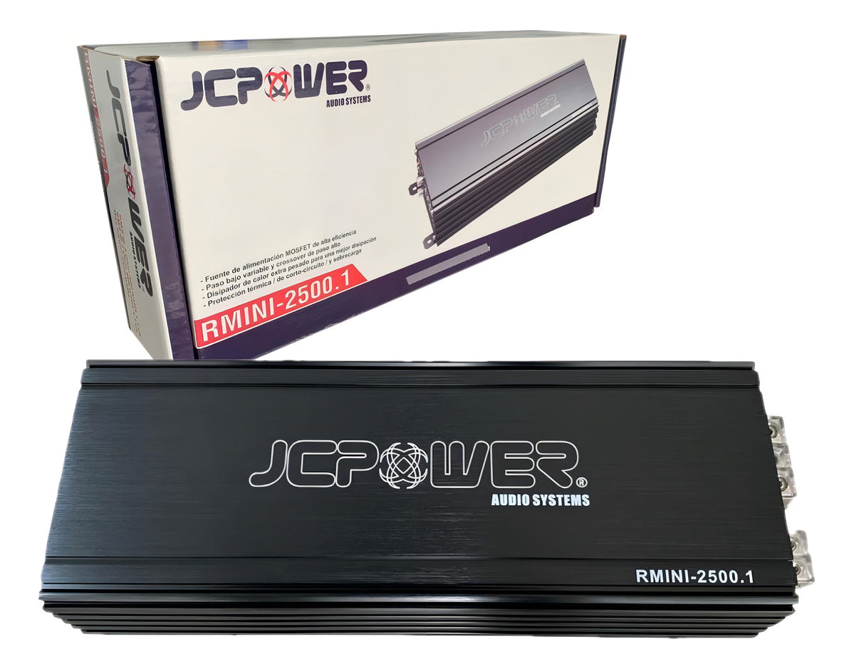 Amplificador Jc Power Rmini-2500.1 2500w Max 1 Canal Clase D Color Negro