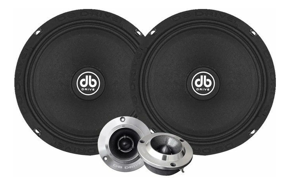 Set De Medios Rangos Para Automóvil Db Drive Pro6k Elite Pro Audio Series 6.5 Pulgadas 500 Watts Máximo 225 Watts Rms 4 Ohms Open Show Color Negro