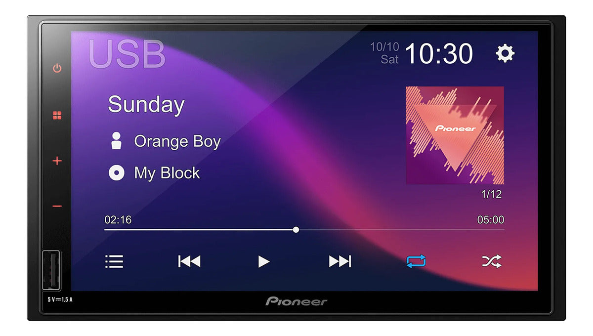 Pantalla Pioneer Dmh-a375bt 7 Weblink Doble Camara Negro