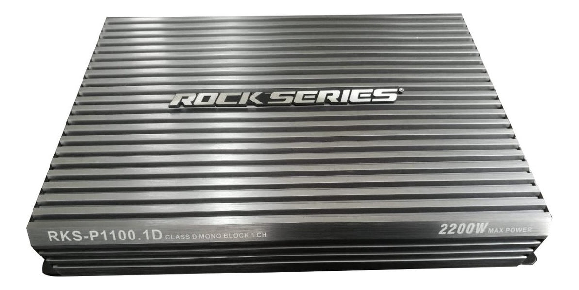 Amplificador Rock Series Rks-p1100.1d 2200w Max 1c Clase D Color Gris