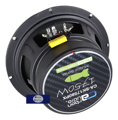 Medio Rango 8puLG Carbon Audio Ca-sk17580pxpx Open Show 2pz Color Negro
