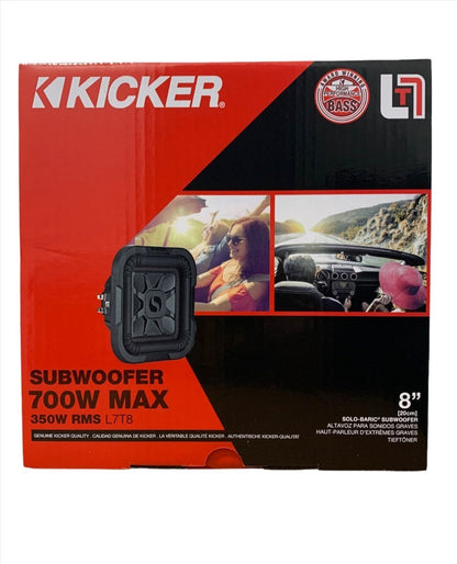 Subwoofer Kicker L7 Plano L7t8 46l7t84 8 Pulgadas 700w Color Negro