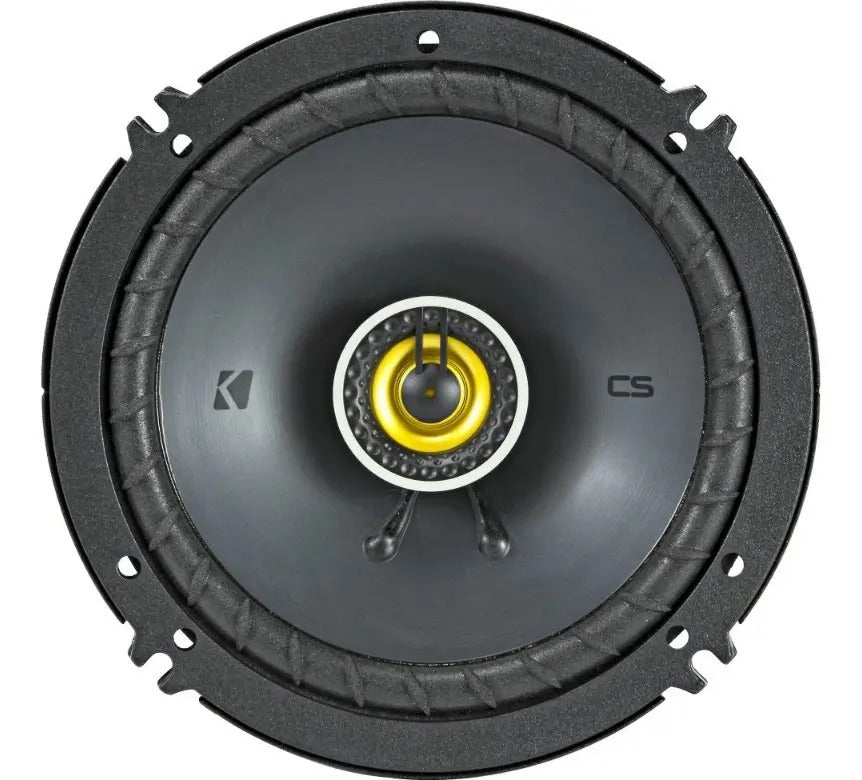 Paquete 4 Bocinas Kicker 6.5 Pulgadas Csc654 2 Vias 300w Max Color Gris Oscuro