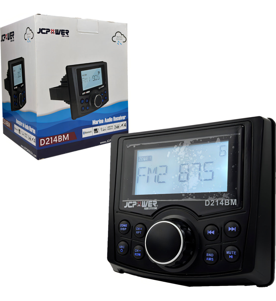 Estereo Marino Jc Power D214bm Bluetooth Usb Auxam Fm 4 Rca