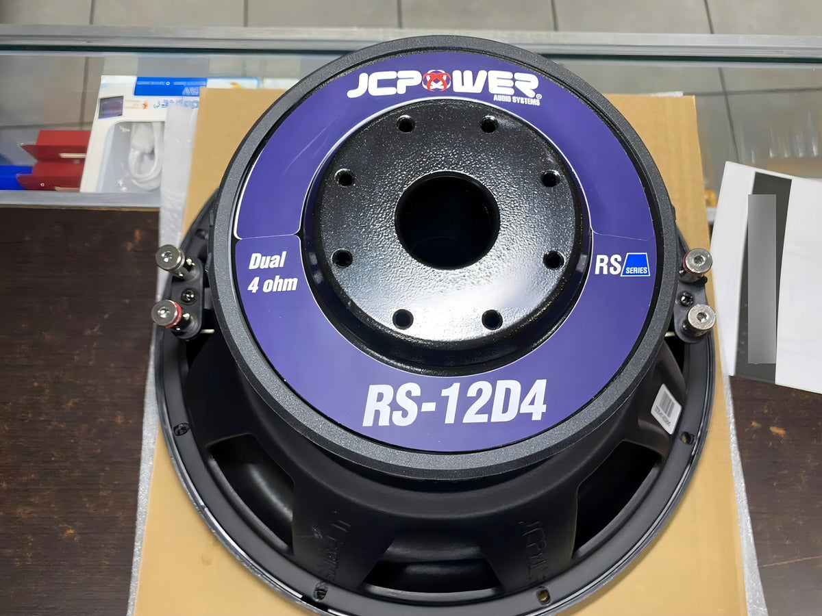 Subwoofer De 12 PLG Jc Power Rs-12d4 Doble Bobina 600w Color Negro