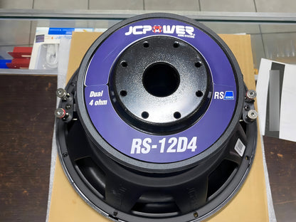 Subwoofer De 12 PLG Jc Power Rs-12d4 Doble Bobina 600w Color Negro