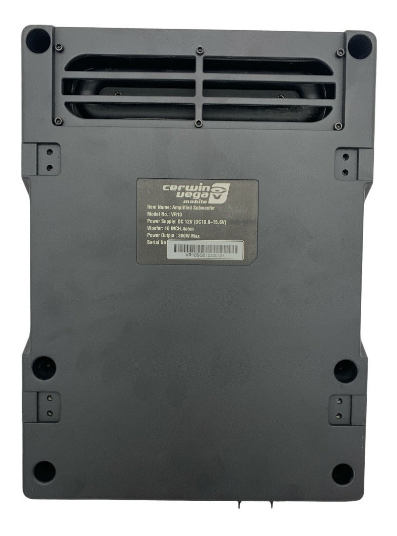 Subwoofer 10 Amplificado Con Radiador- 2 Cerwin Vega Vr10 Color Negro